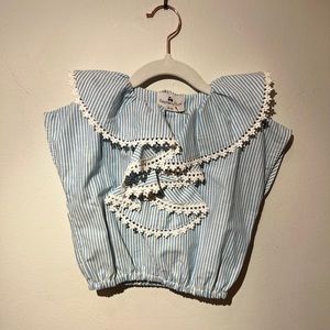 Raspberry Plum Victoria Blouse (Blue) 3-4Y